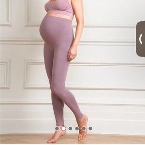 Seraphine Mauve Maternity Leggings